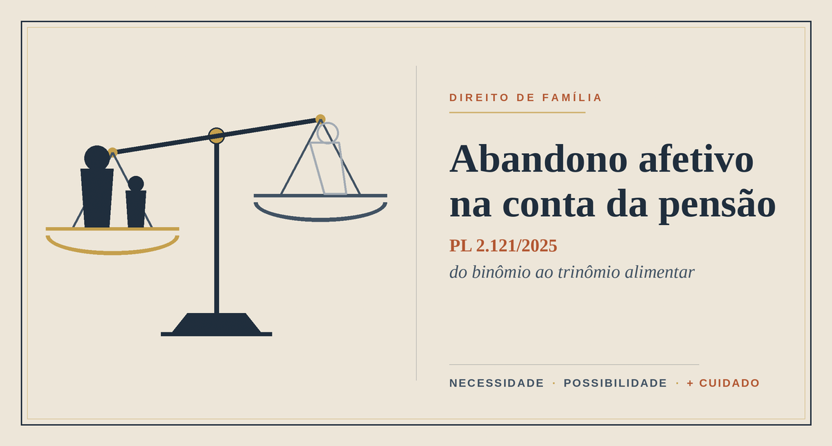 Do binômio ao trinômio: o abandono afetivo como critério de fixação da pensão alimentícia